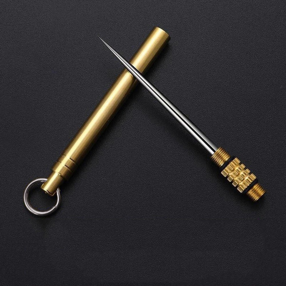 Tusuk Gigi EDC Toothpicks Titanium Tube - LIN58 - Golden 6
