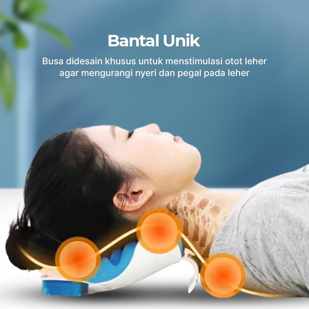 TaffHOME Bantal Relaksasi Leher Punggung Neck Pain Relief - HBF001 - Blue 4
