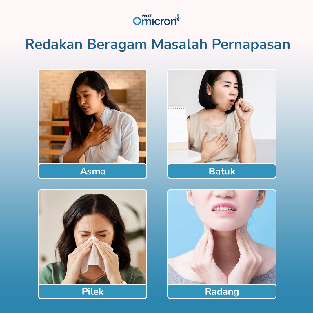TaffOmicron Alat Terapi Pernapasan Compressor Nebulizer Inhaler - GS-302 - White 5