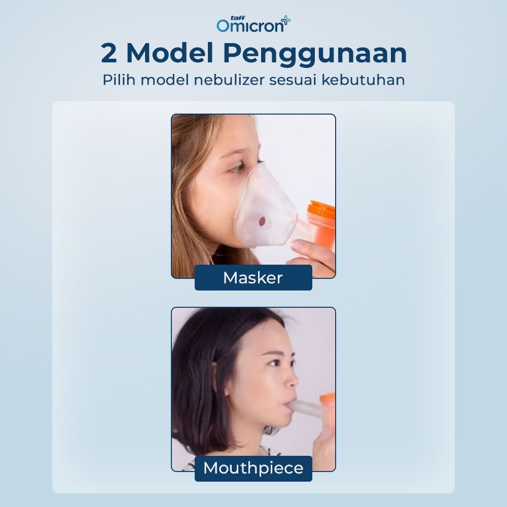 TaffOmicron Alat Terapi Pernapasan Compressor Nebulizer Inhaler - JSL-W310 - White 5
