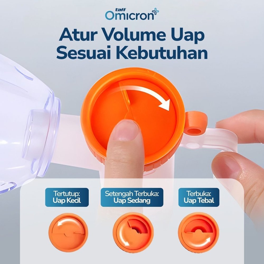 TaffOmicron Alat Terapi Pernapasan Compressor Nebulizer Inhaler - JSL-W310 - White 7