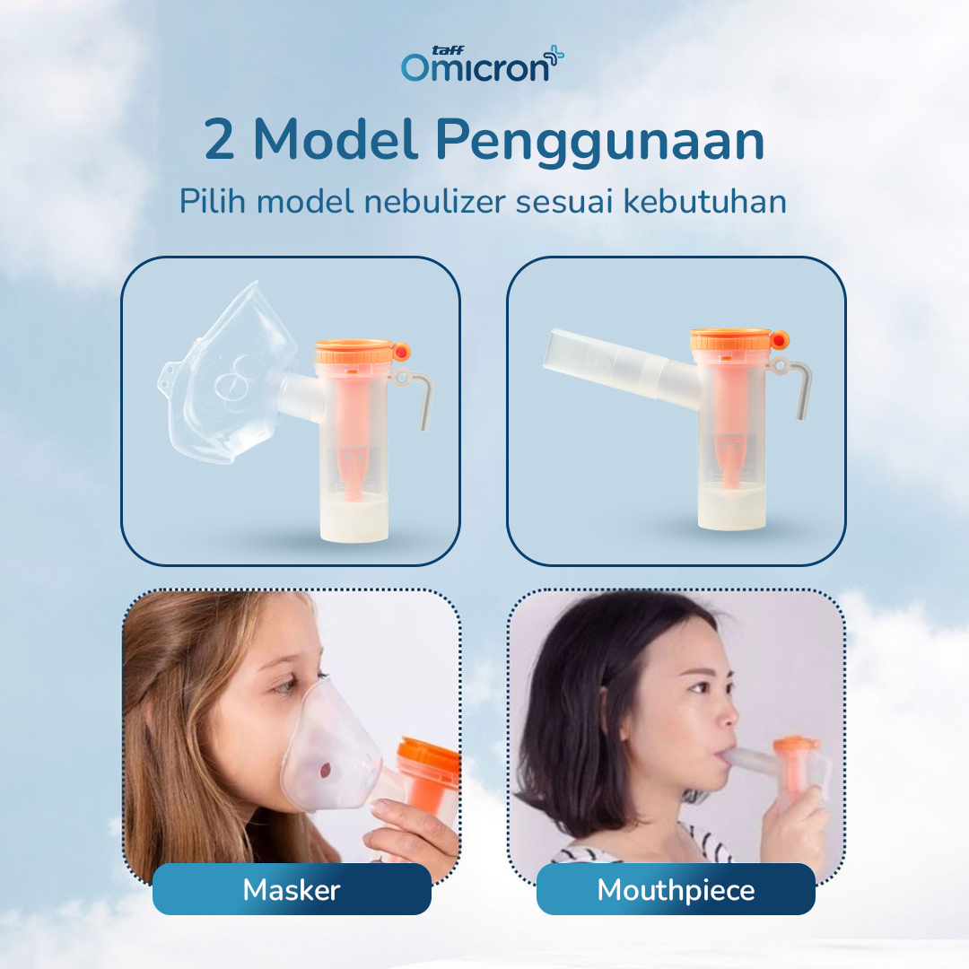 TaffOmicron Alat Terapi Pernapasan Medical Nebulizer Inhaler Atomizer - JSL-W309 - White 4