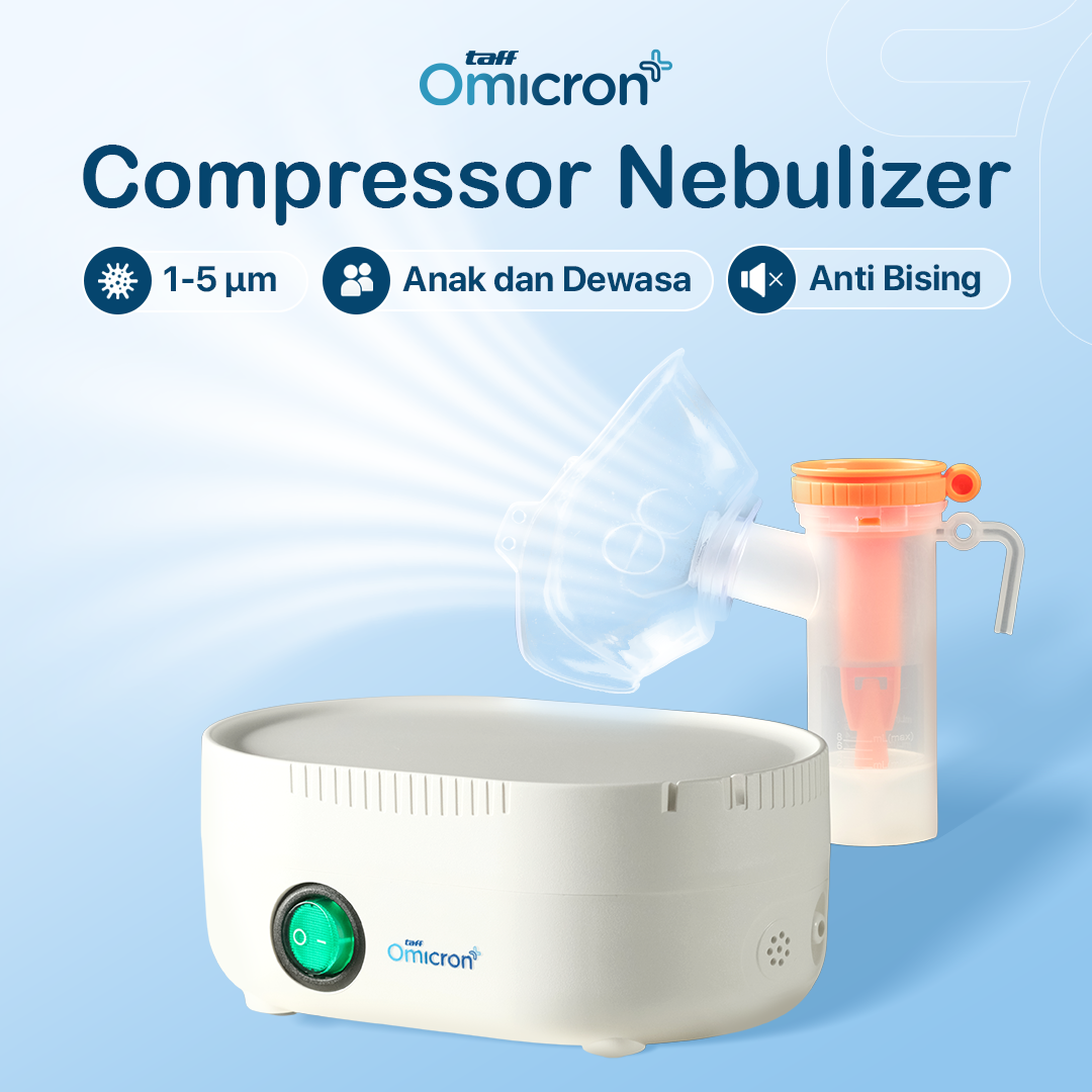 TaffOmicron Alat Terapi Pernapasan Medical Nebulizer Inhaler Atomizer - JSL-W309 - White 8