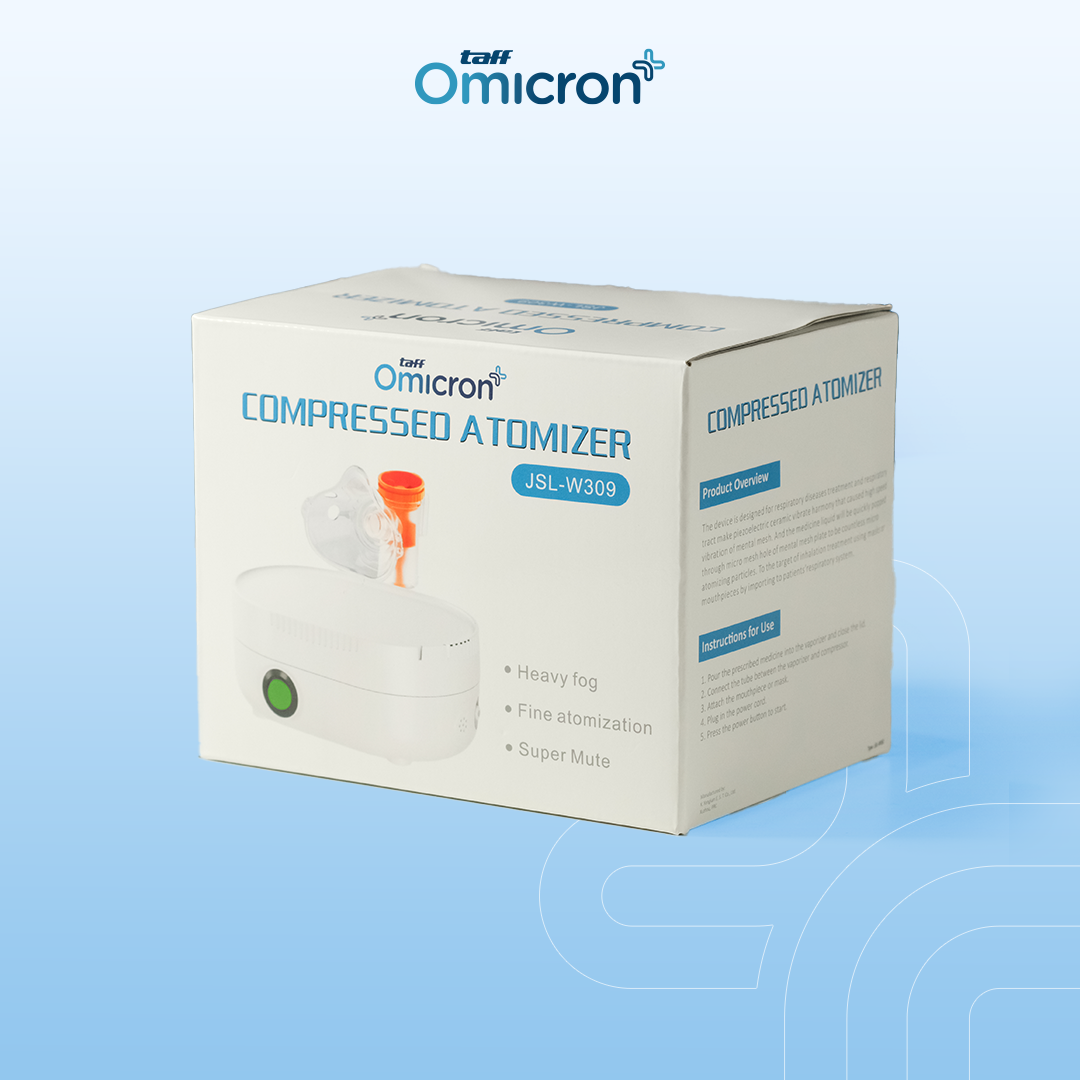 TaffOmicron Alat Terapi Pernapasan Medical Nebulizer Inhaler Atomizer - JSL-W309 - White 9