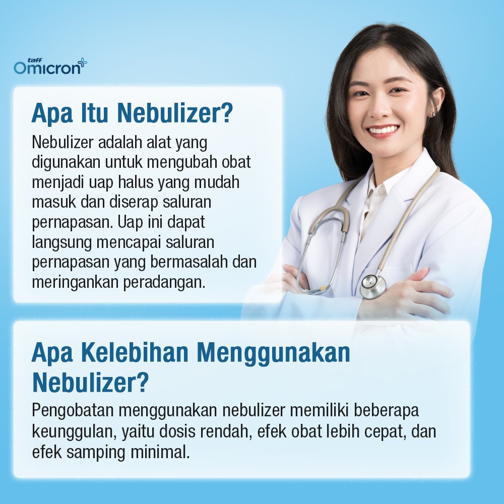 TaffOmicron Alat Terapi Pernapasan Mesh Nebulizer Inhaler Atomizer - JSL-W301 - White 3