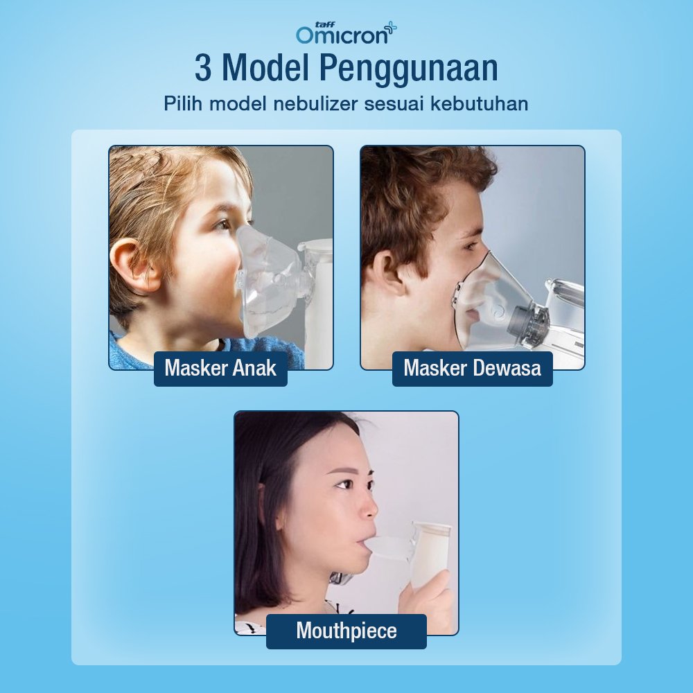 TaffOmicron Alat Terapi Pernapasan Mesh Nebulizer Inhaler Atomizer - JSL-W301 - White 6