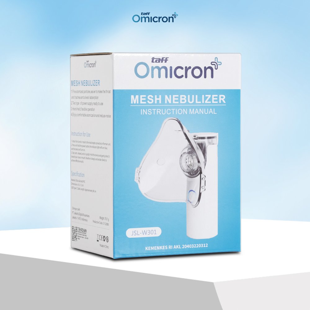 TaffOmicron Alat Terapi Pernapasan Mesh Nebulizer Inhaler Atomizer - JSL-W301 - White 10
