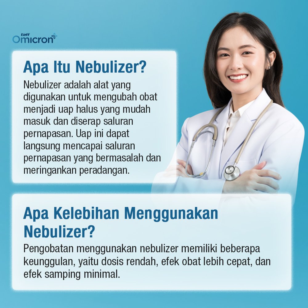 TaffOmicron Alat Terapi Pernapasan Ultrasonic Nebulizer Atomizer - MY-520A - White 3