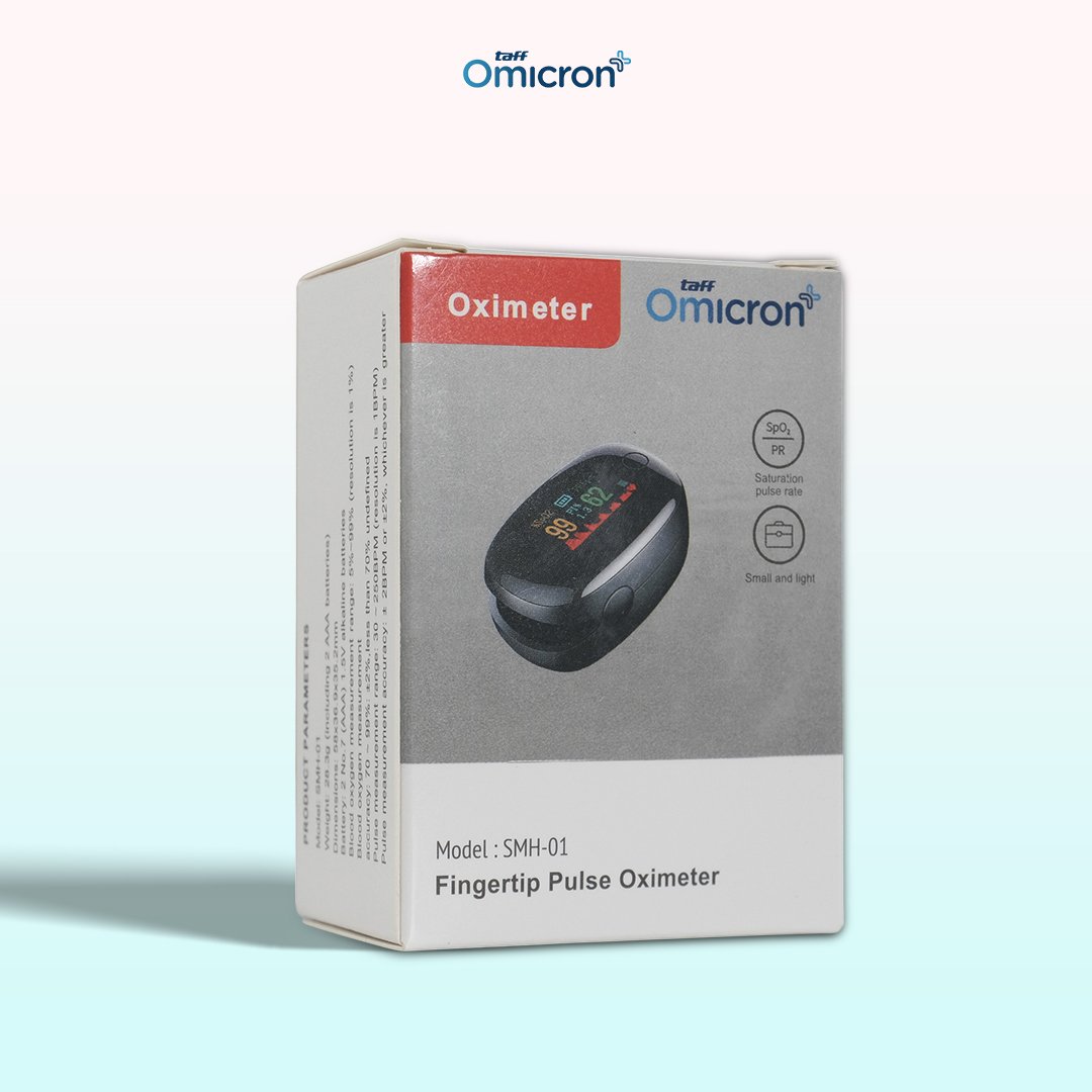 TaffOmicron Fingertip Pulse Oximeter Alat Ukur Saturasi Oksigen Darah - SMH-01 - Black 9