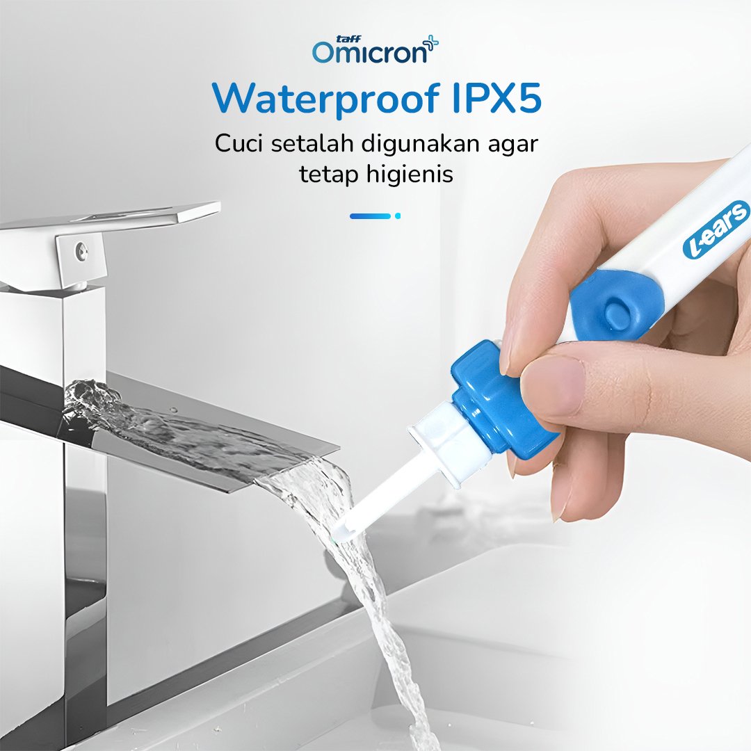 TaffOmicron IEARS Pembersih Telinga Elektrik Suction Vibration - 842-1 - White/Blue 3