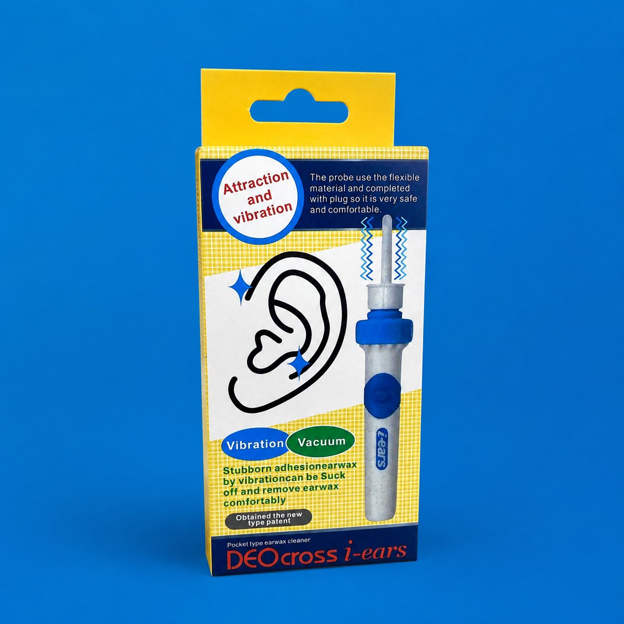 TaffOmicron IEARS Pembersih Telinga Elektrik Suction Vibration - 842-1 - White/Blue 4