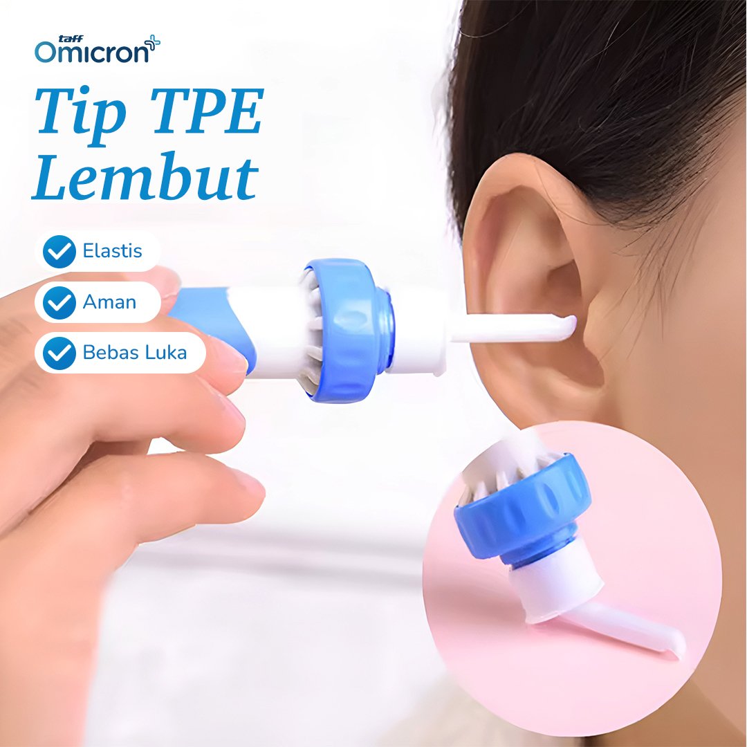TaffOmicron IEARS Pembersih Telinga Elektrik Suction Vibration - 842-1 - White/Blue 7