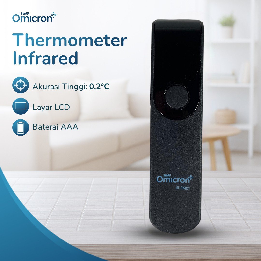 TaffOmicron Termometer Suhu Badan Digital Thermogun Infrared Dual Mode - IR-FM01 - Black 1
