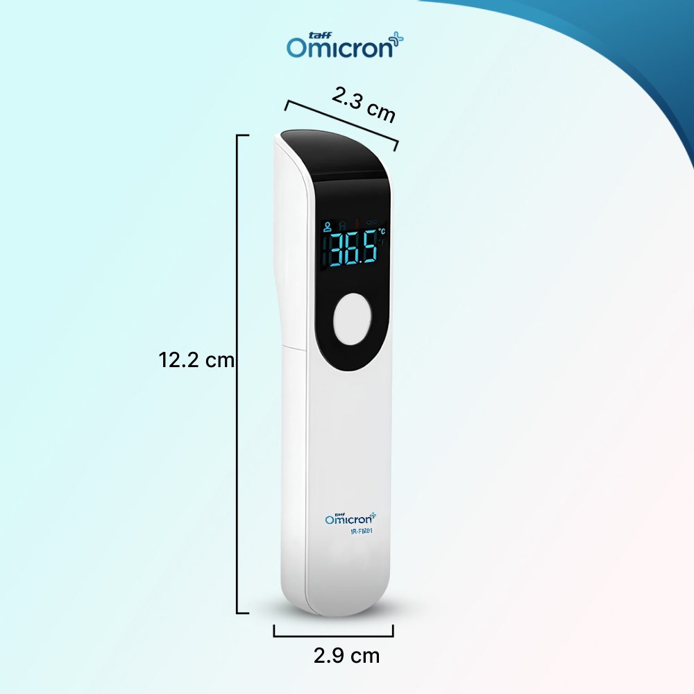 TaffOmicron Termometer Suhu Badan Digital Thermogun Infrared Dual Mode - IR-FM01 - White 2