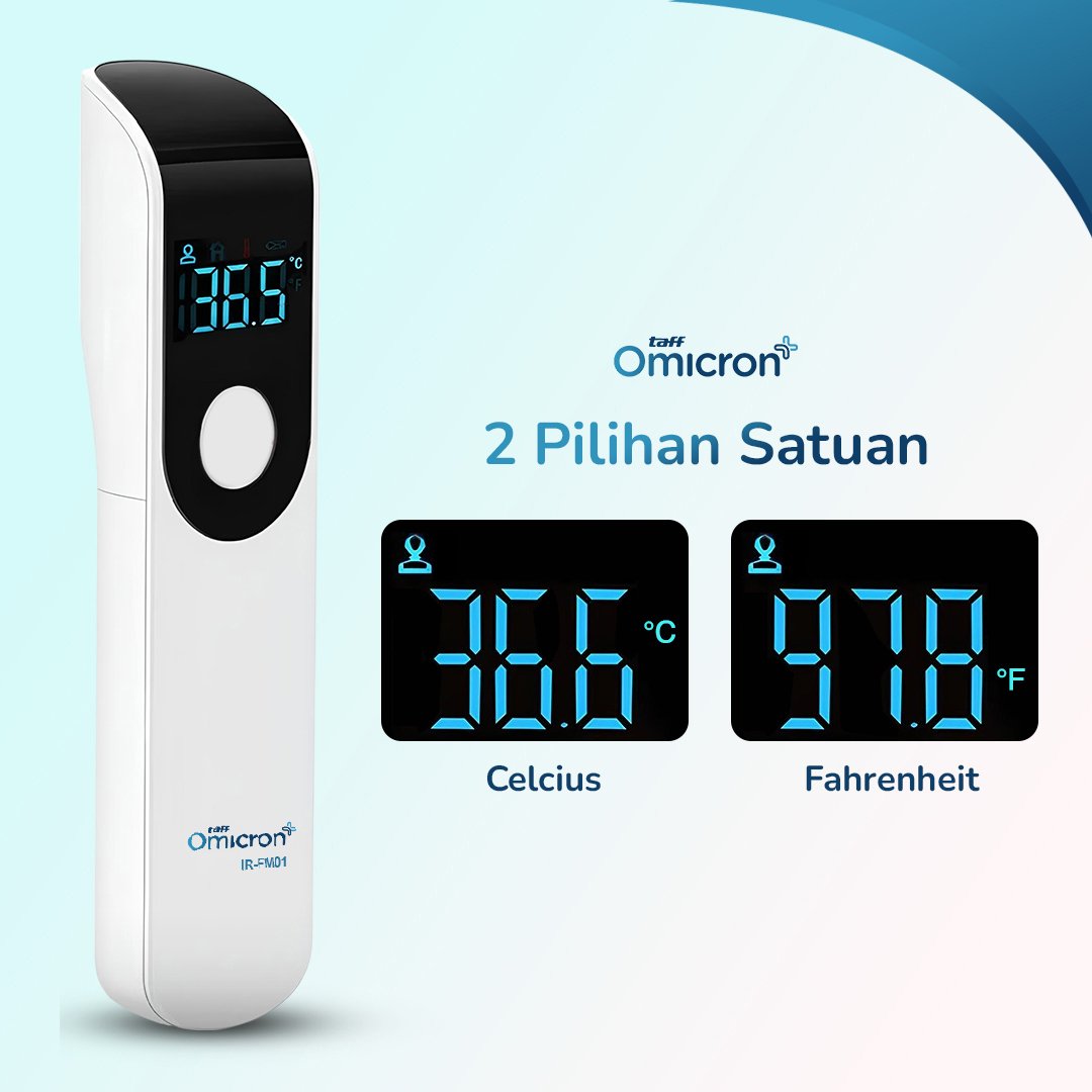 TaffOmicron Termometer Suhu Badan Digital Thermogun Infrared Dual Mode - IR-FM01 - White 3