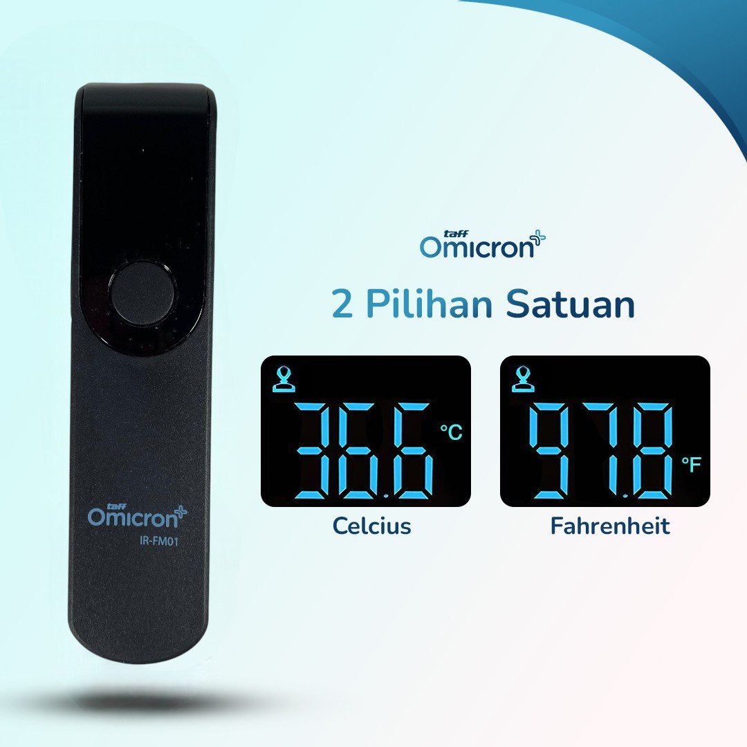TaffOmicron Termometer Suhu Badan Digital Thermogun Infrared Dual Mode - IR-FM01 - Black 2