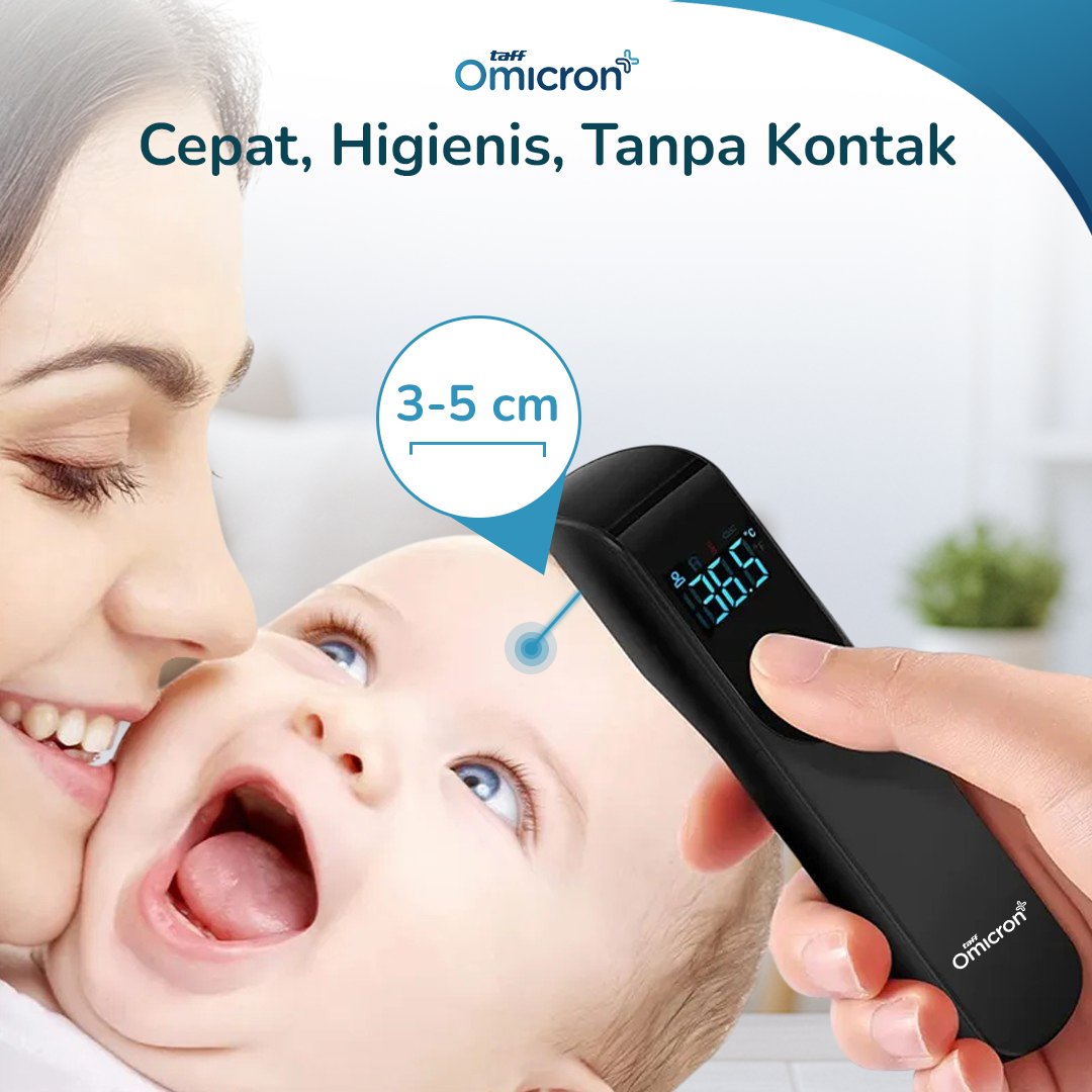 TaffOmicron Termometer Suhu Badan Digital Thermogun Infrared Dual Mode - IR-FM01 - Black 4