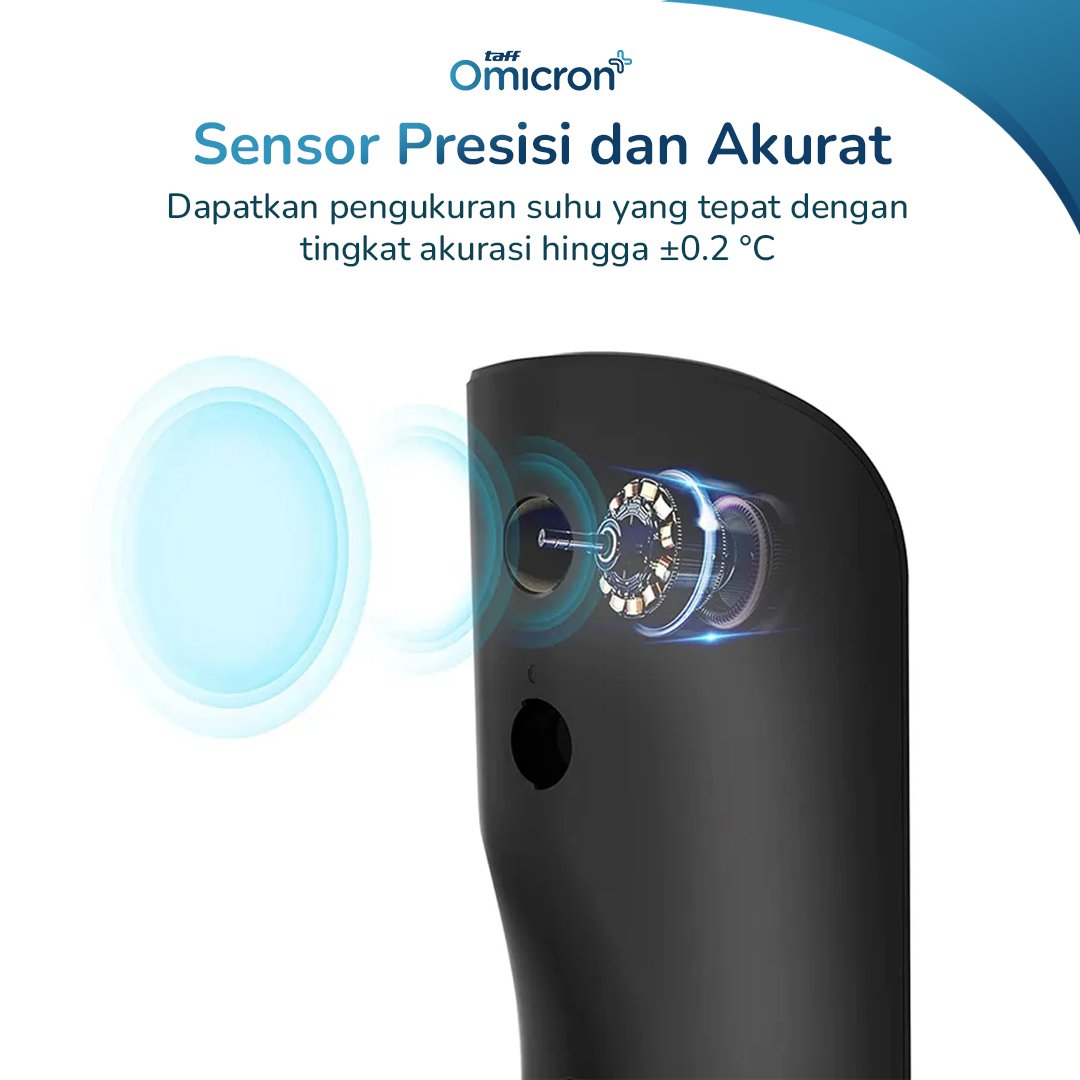 TaffOmicron Termometer Suhu Badan Digital Thermogun Infrared Dual Mode - IR-FM01 - Black 5