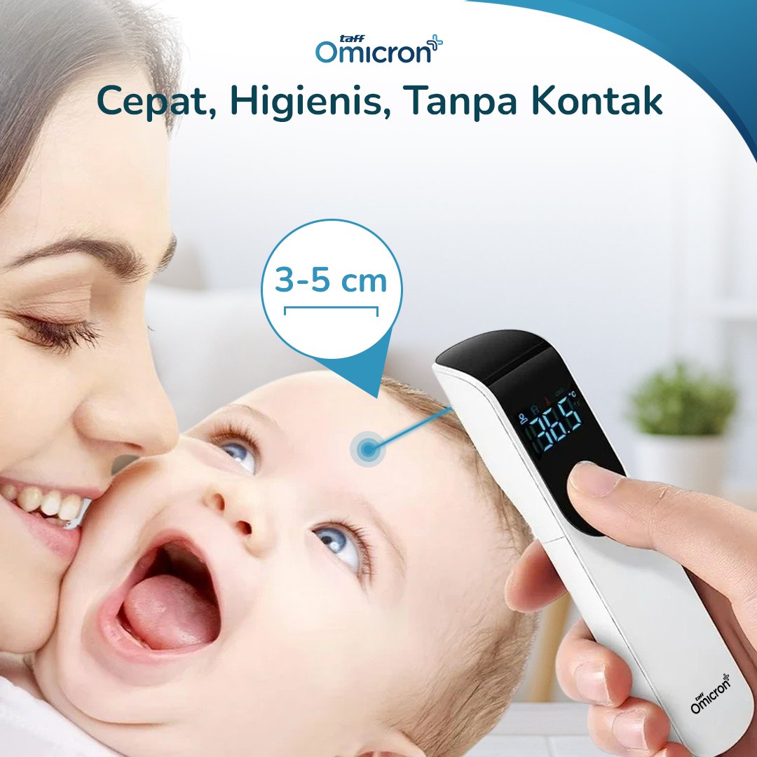 TaffOmicron Termometer Suhu Badan Digital Thermogun Infrared Dual Mode - IR-FM01 - White 6