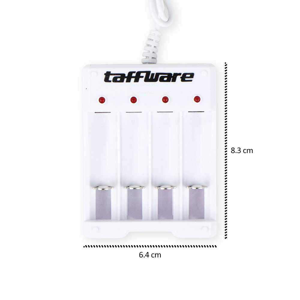 Taffware Charger Baterai 4 Slot AA AAA Ni-MH Ni-CD USB Plug - B-04 - White 8