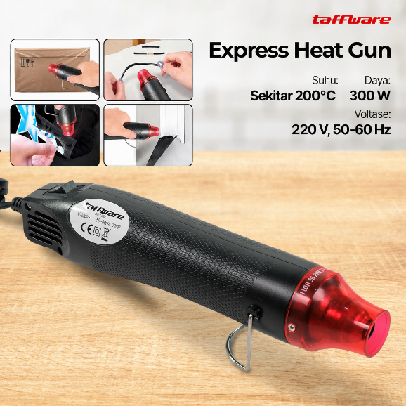 Taffware QST Express Heat Gun Hot Blower Vinyl 220V 300W - QST-220 - Black 5