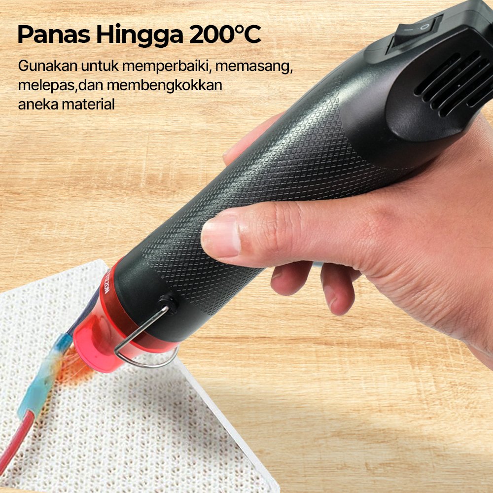 Taffware QST Express Heat Gun Hot Blower Vinyl 220V 300W - QST-220 - Black 3
