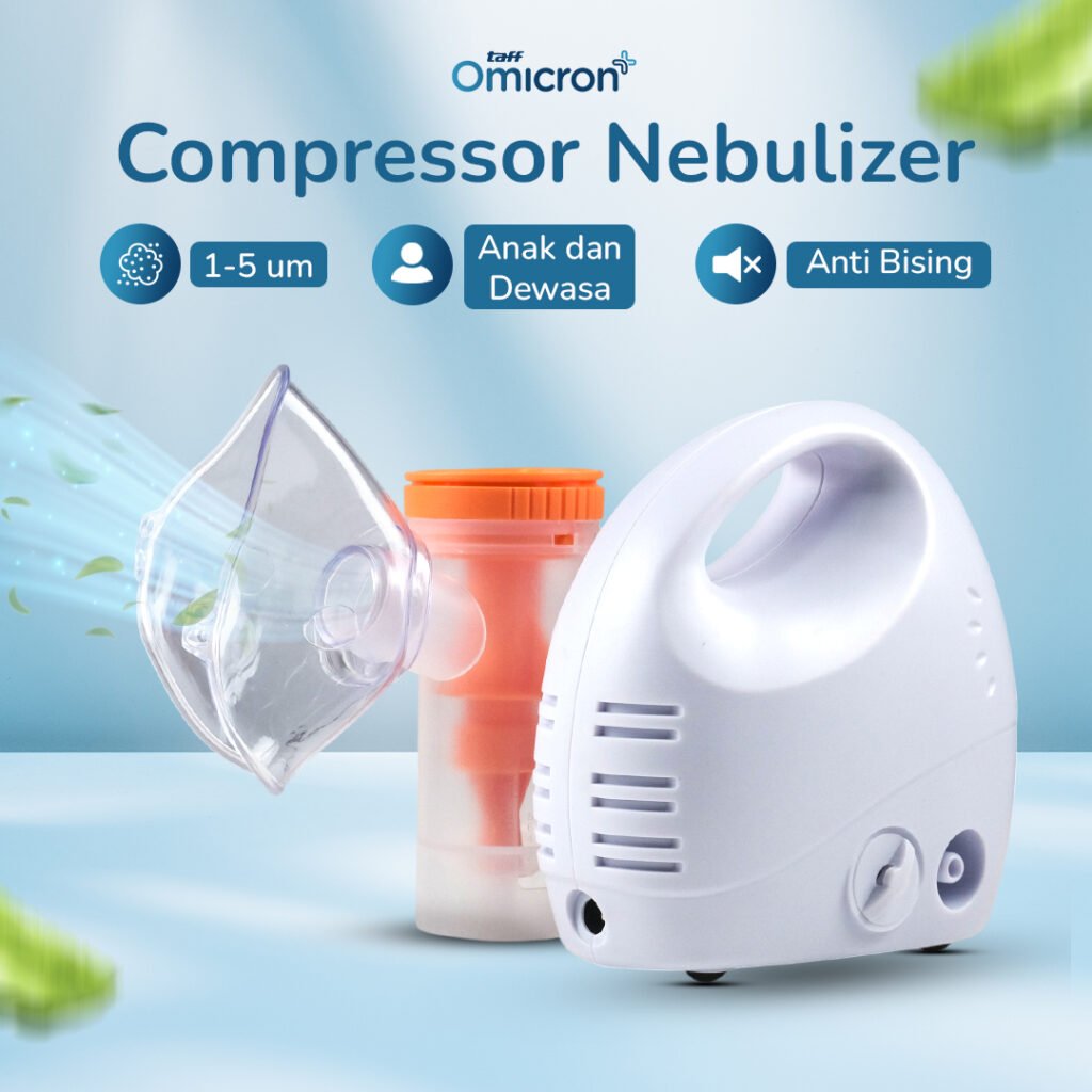 TaffOmicron Alat Terapi Pernapasan Compressor Nebulizer Inhaler - GS-302 - White