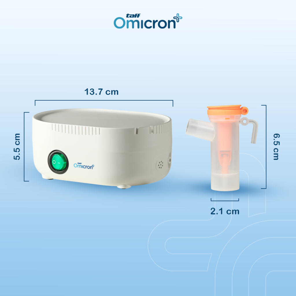 TaffOmicron Alat Terapi Pernapasan Medical Nebulizer Inhaler Atomizer - JSL-W309 - White