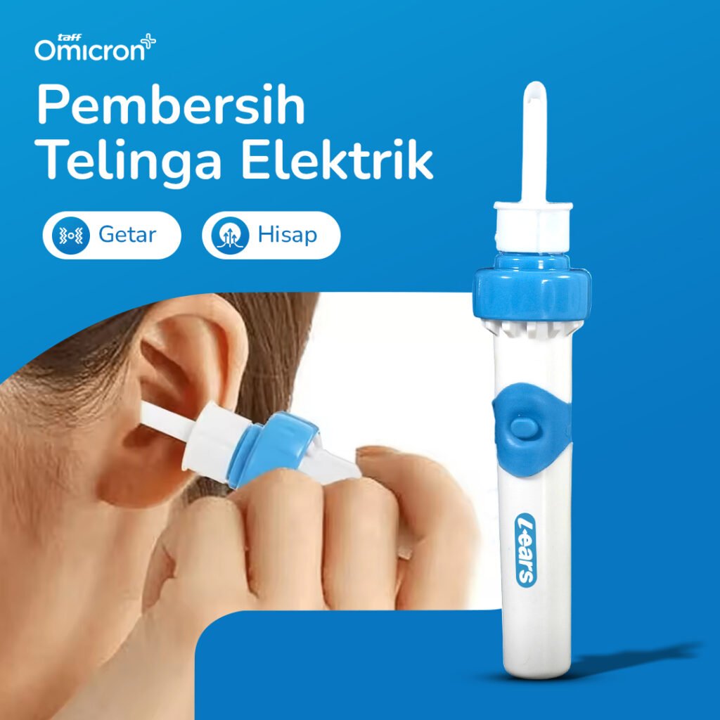 TaffOmicron IEARS Pembersih Telinga Elektrik Suction Vibration - 842-1 - White/Blue