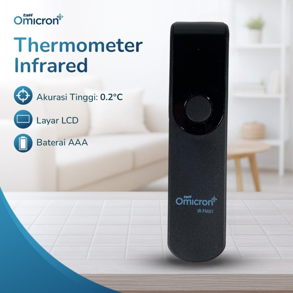 TaffOmicron Termometer Suhu Badan Digital Thermogun Infrared Dual Mode - IR-FM01 - Black