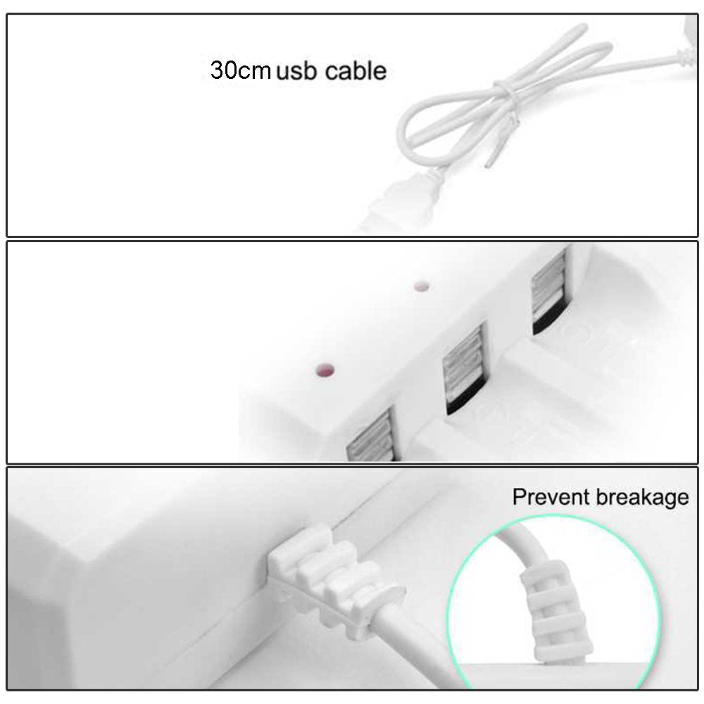 Taffware Charger Baterai 4 Slot AA AAA Ni-MH Ni-CD USB Plug - B-04 - White